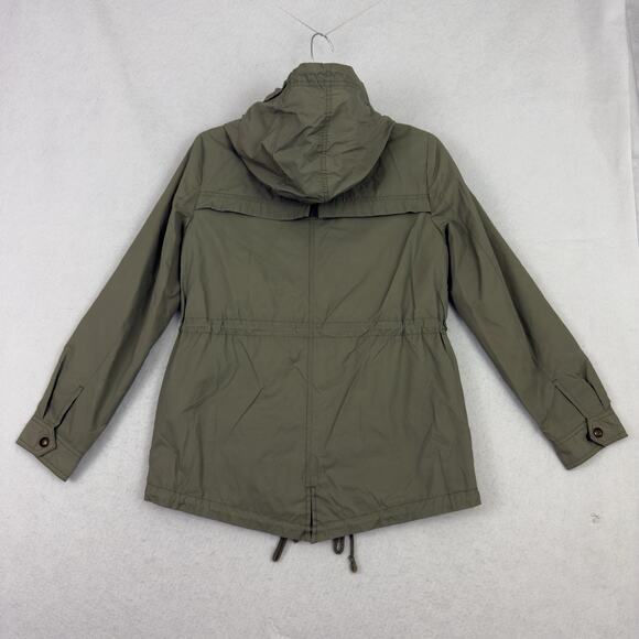 Banana Republic Petite S Olive Green Llano Anorak Hooded Utility Jacket - Picture 4 of 10